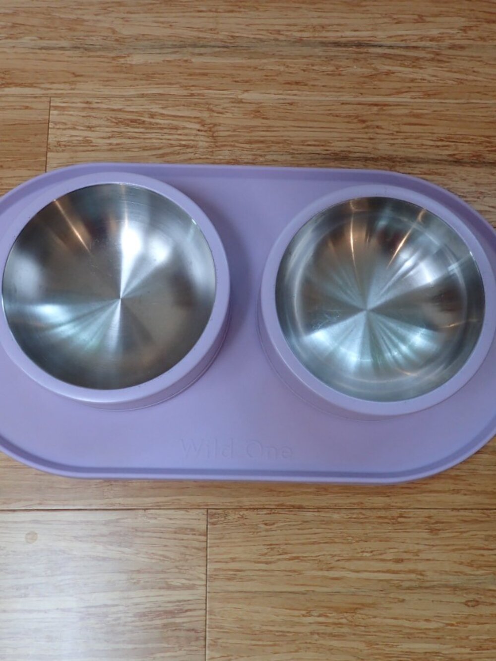 Wild One Stainless Steel Dog Bowl & Mat Lilac/Lavendar